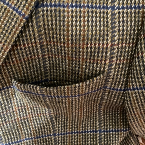 VINTAGE DAKS PURE NEW WOOL 3 BUTTON BLAZER JACKET SZ T42 - Picture 15 of 16